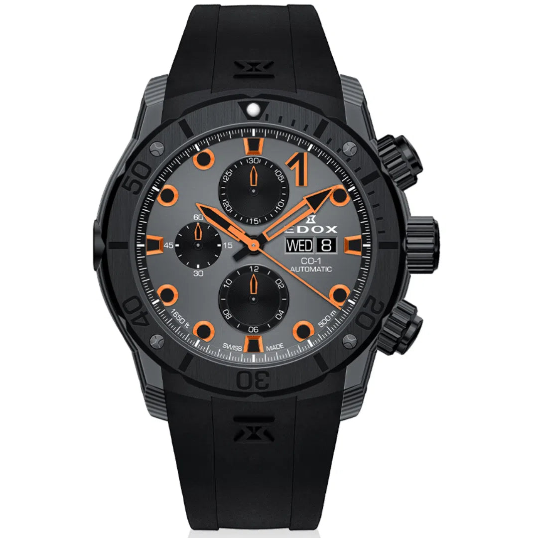 Edox CO-1 Carbon Chronograph Automatic - 01125 CCN GNO-chronolounge