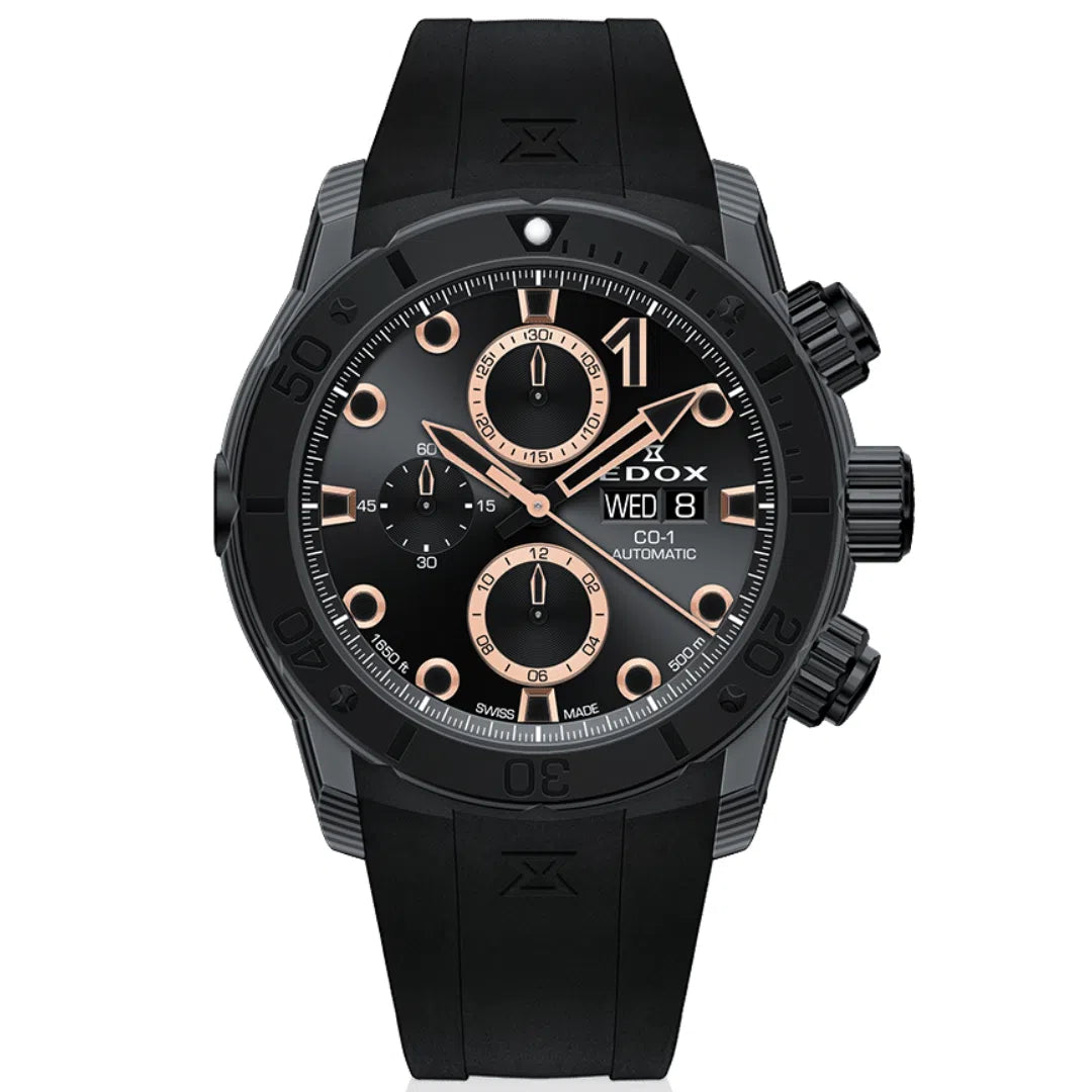 Edox CO-1 Carbon Chronograph Automatic - 01125 CCN NR-chronolounge