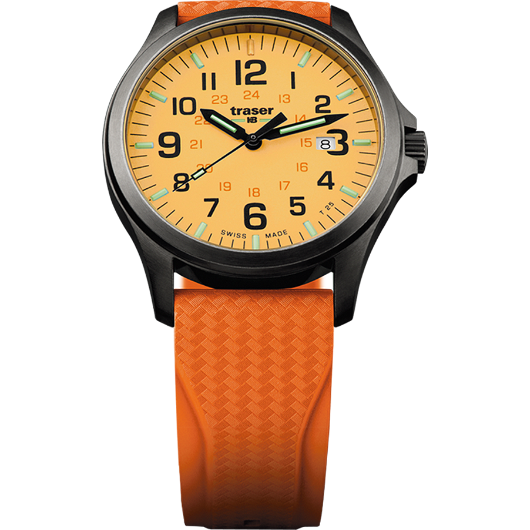 Traser P67 Officer Pro GunMetal Orange - 107423-chronolounge