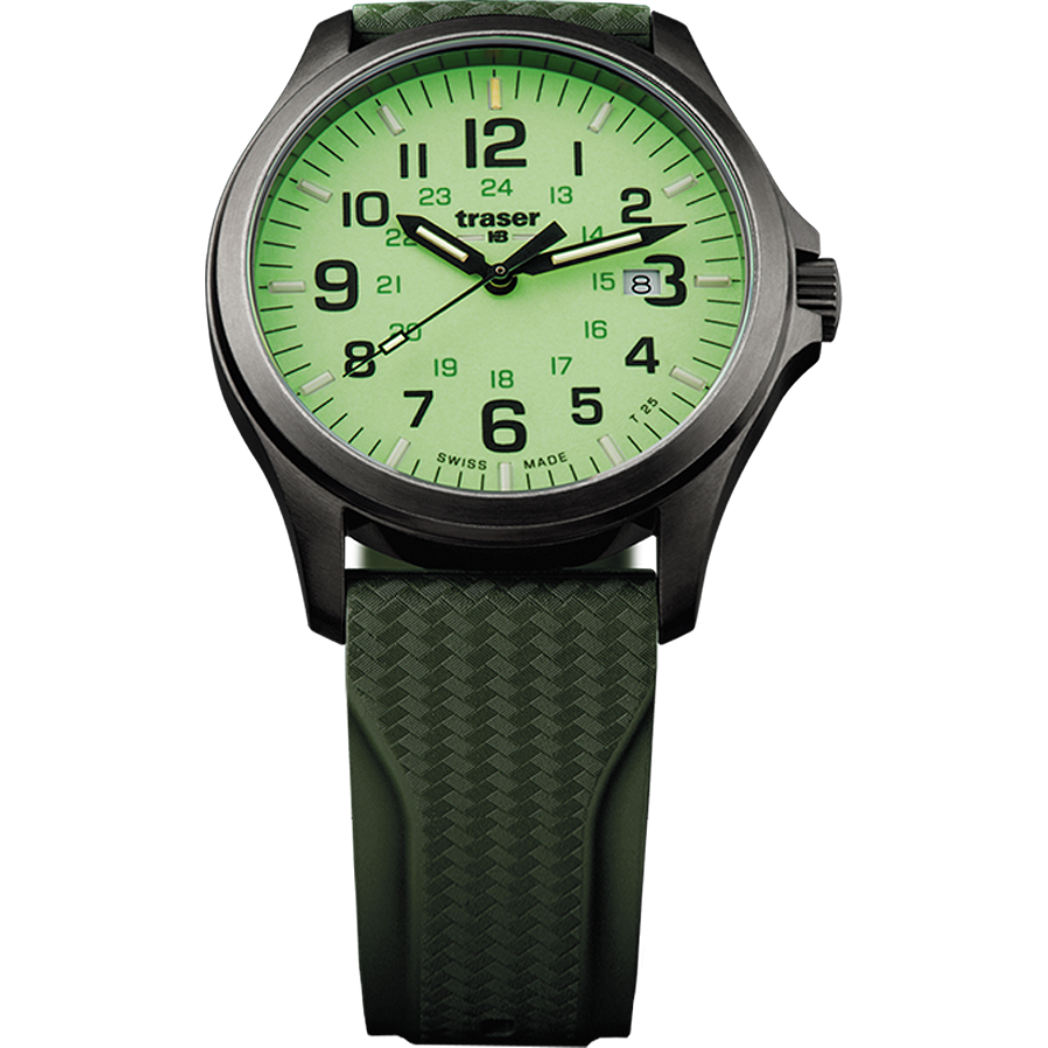 Traser P67 Officer Pro GunMetal Lime - 107424-chronolounge