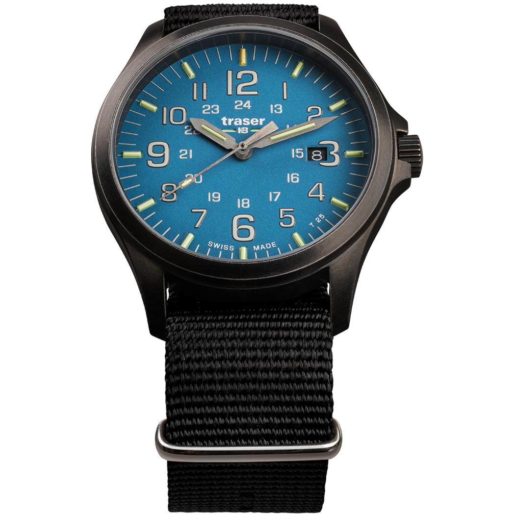 Traser P67 Officer Pro GunMetal SkyBlue - 108647-chronolounge