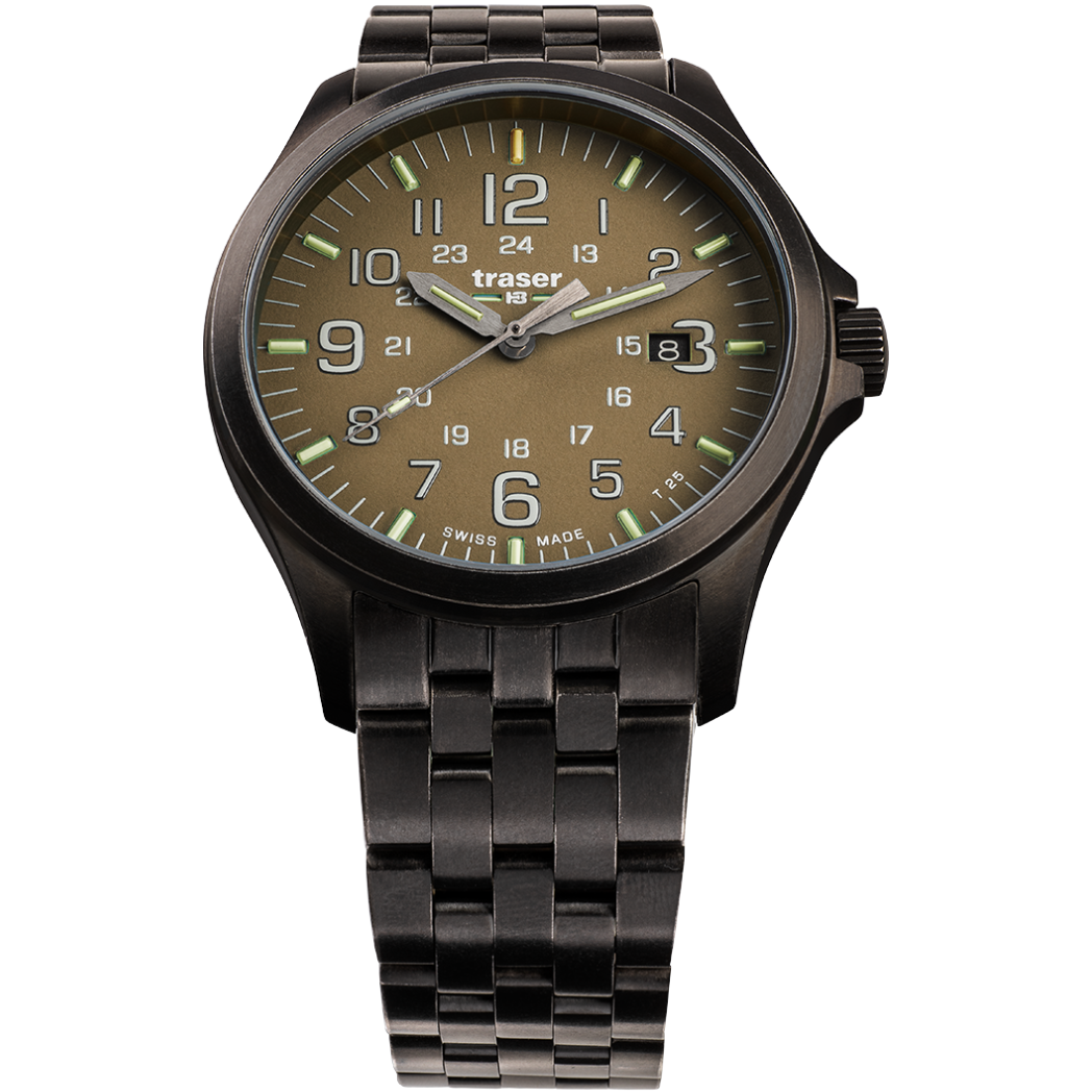 Traser P67 Officer Pro GunMetal Khaki - 108738-chronolounge