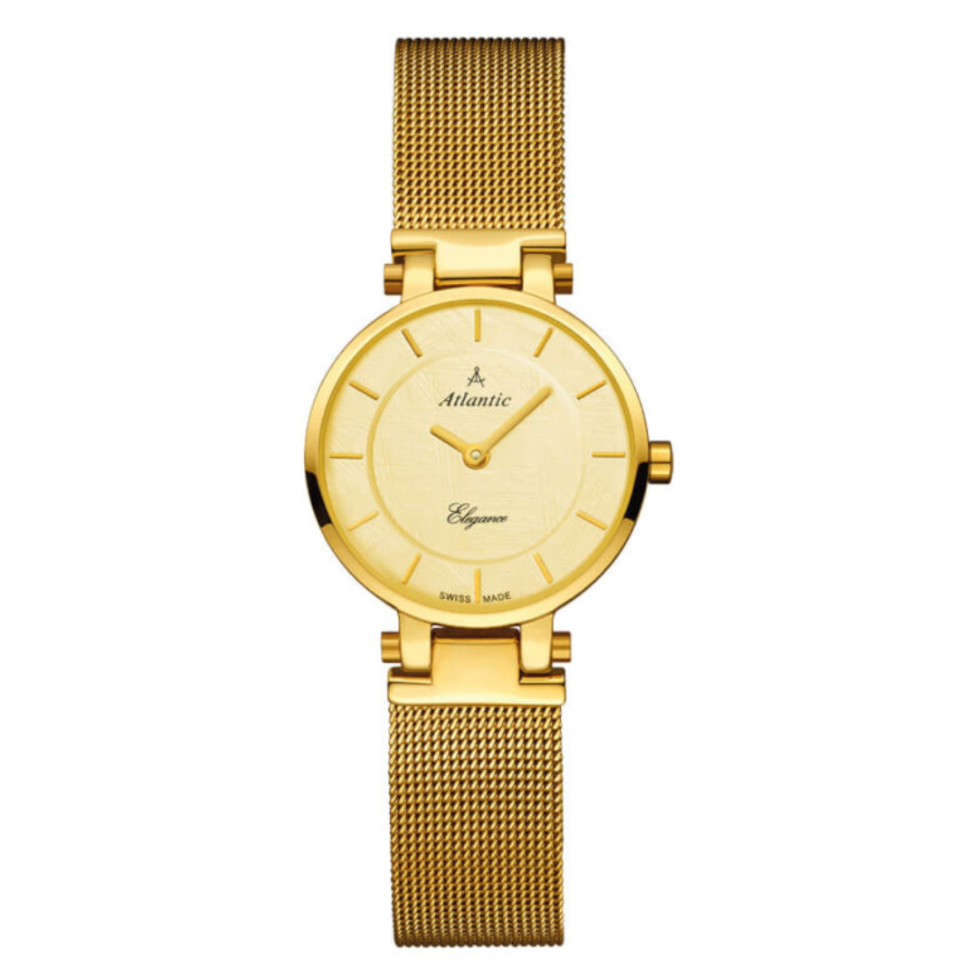 Atlantic Eleganz Kleiner Champagner aus Gelbgold mit PVD | Beschichtung - 29035.45.31-chronolounge