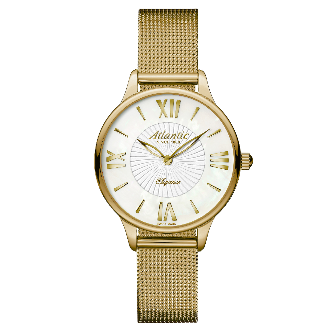 Atlantic Eleganz Roman Pearl Gelbgold PVD - 29038.45.08MB-chronolounge