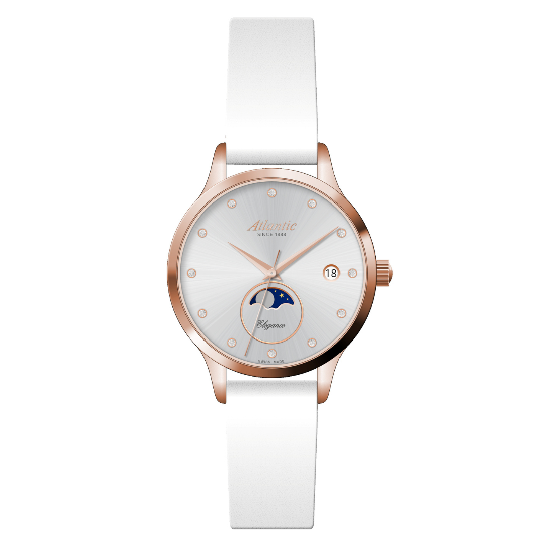 Atlantic Eleganz Moonphase Roségold PVD - 29040.44.27L-chronolounge