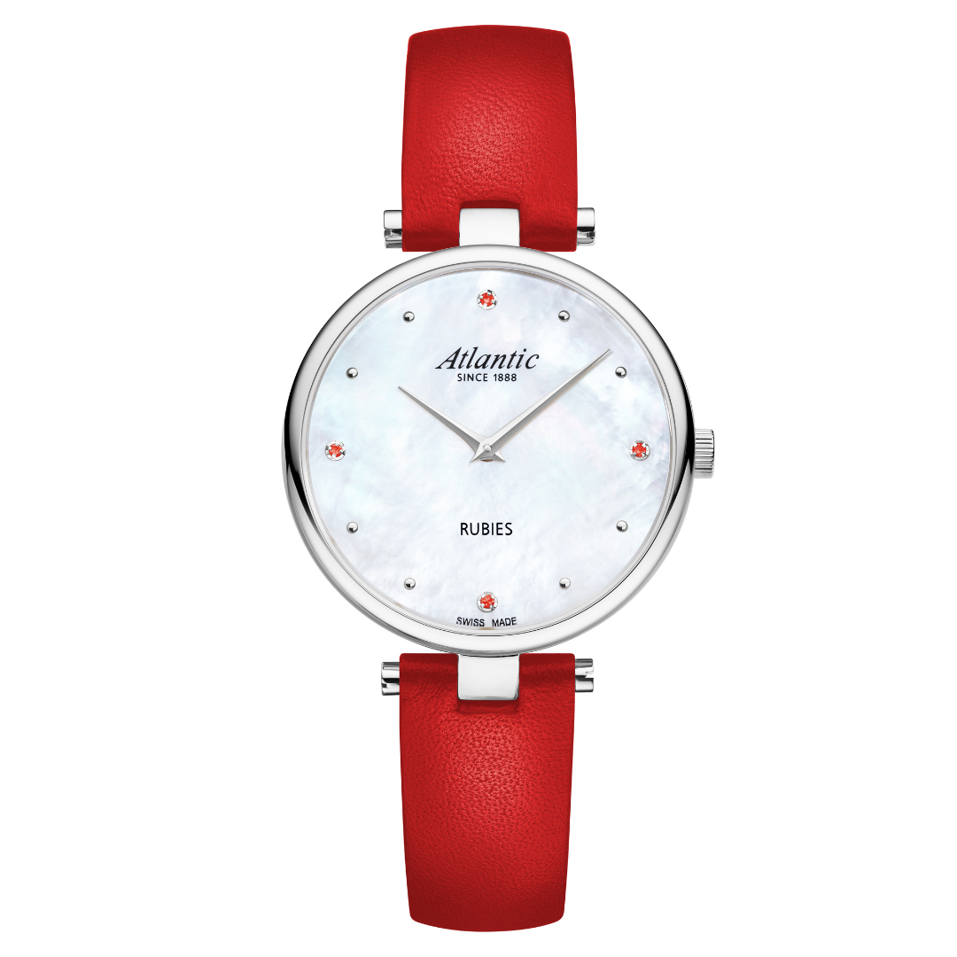 Atlantic Eleganz Royal Rubies Edition | Leder/Rot - 29044.41.09-chronolounge