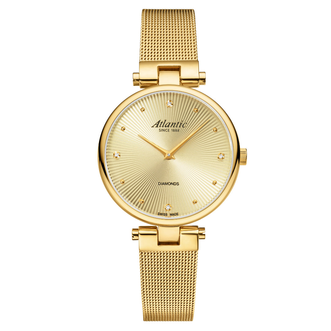 Atlantic Eleganz Royal Diamonds Pattern Edition | Gelbgold | PVD - 29044.45.37GMB-chronolounge