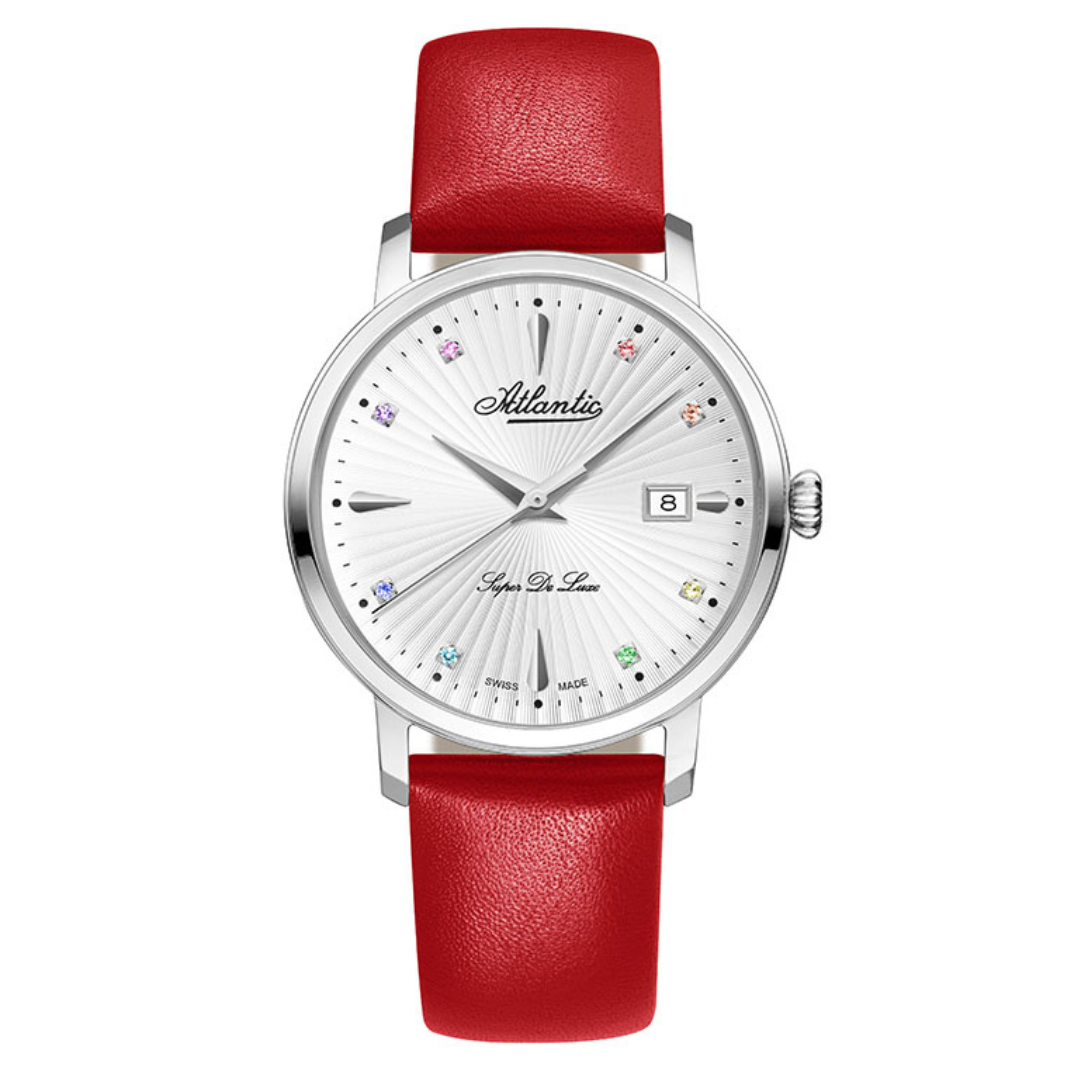 Atlantic Super De Luxe Edelsteine | Rotes Leder - 29355.41.29LRD-chronolounge