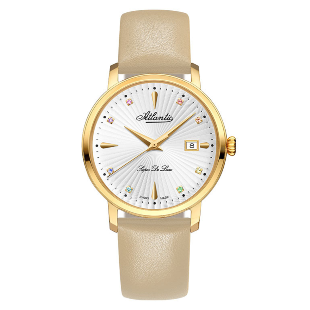 Atlantic Super De Luxe Edelsteine | Gelbgold | PVD | Creme - 29355.45.29LCM-chronolounge