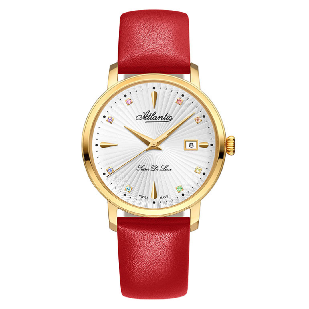 Atlantic Super De Luxe Edelsteine | Gelbgold PVD Rot - 29355.45.29LRD-chronolounge