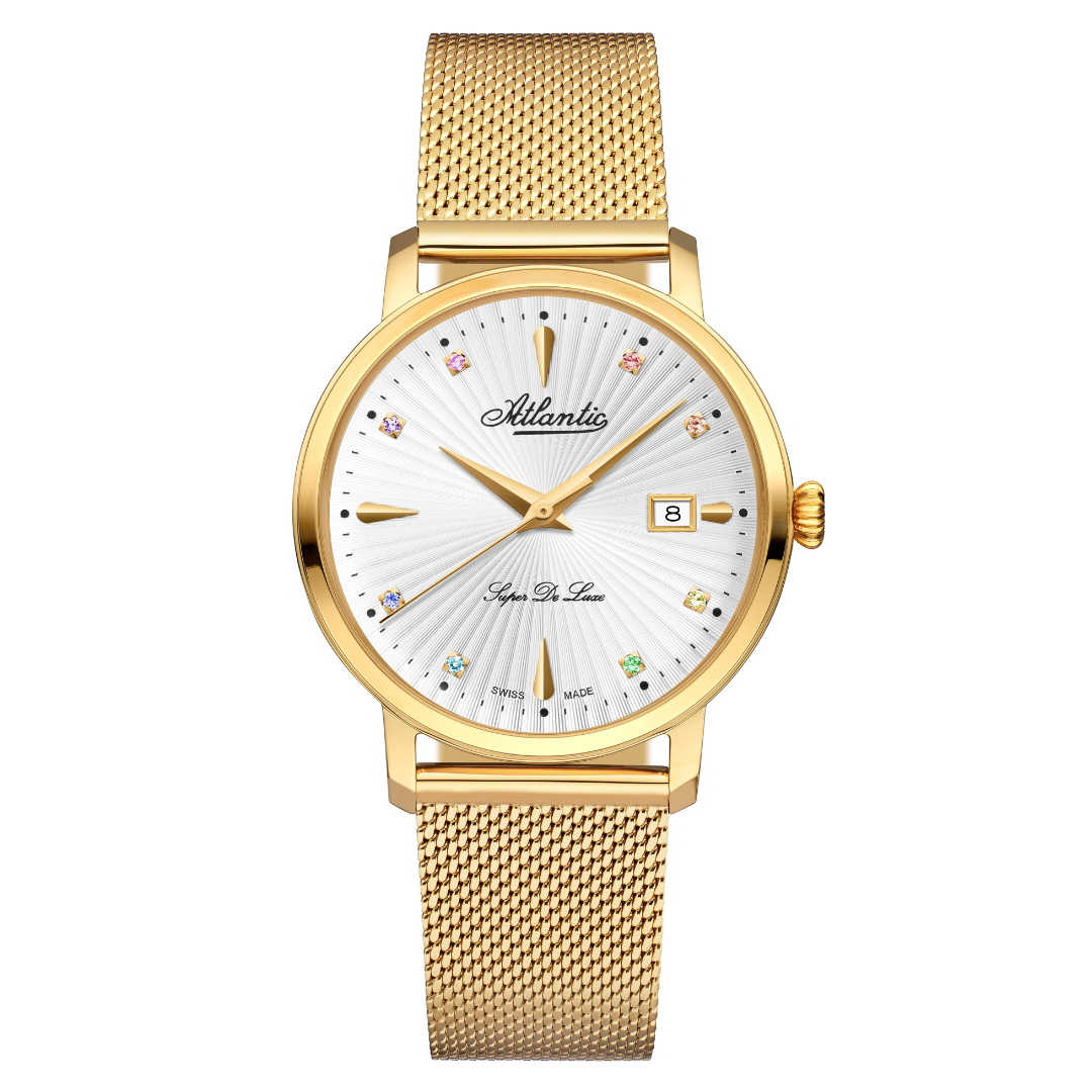 Atlantic Super De Luxe Edelsteine | Gelbgold PVD MB - 29355.45.29MB-chronolounge