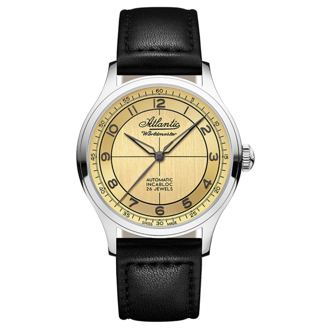 Atlantic Worldmaster Original 39 mm Automatik | Gold - 53780.41.39BK-chronolounge