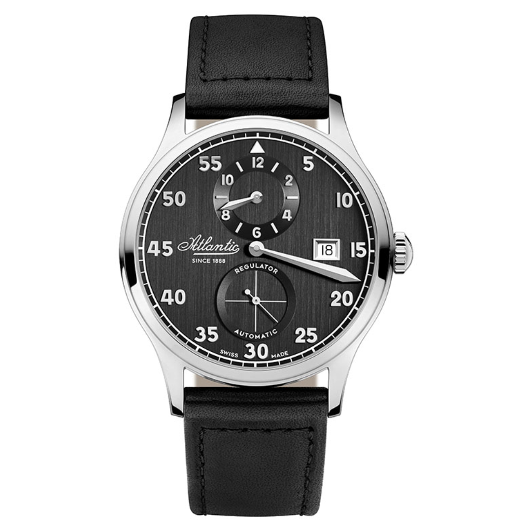 Atlantic Worldmaster Heritage Regulator | Schwarz/Leder - 53781.41.63-chronolounge