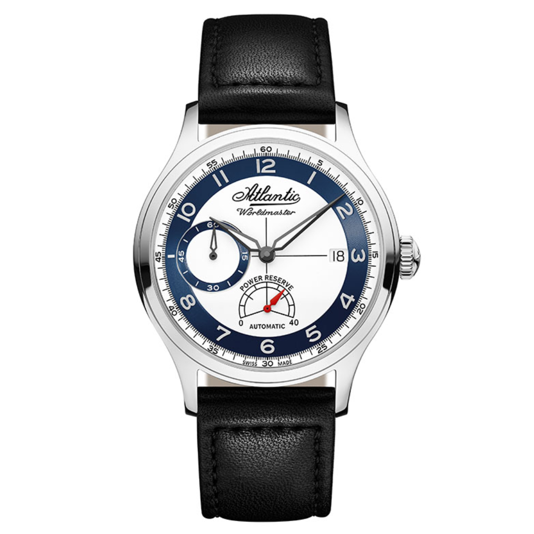 Atlantic Worldmaster Original Power Reserve Automatik | Weiss und Blau - 53782.41.13-chronolounge