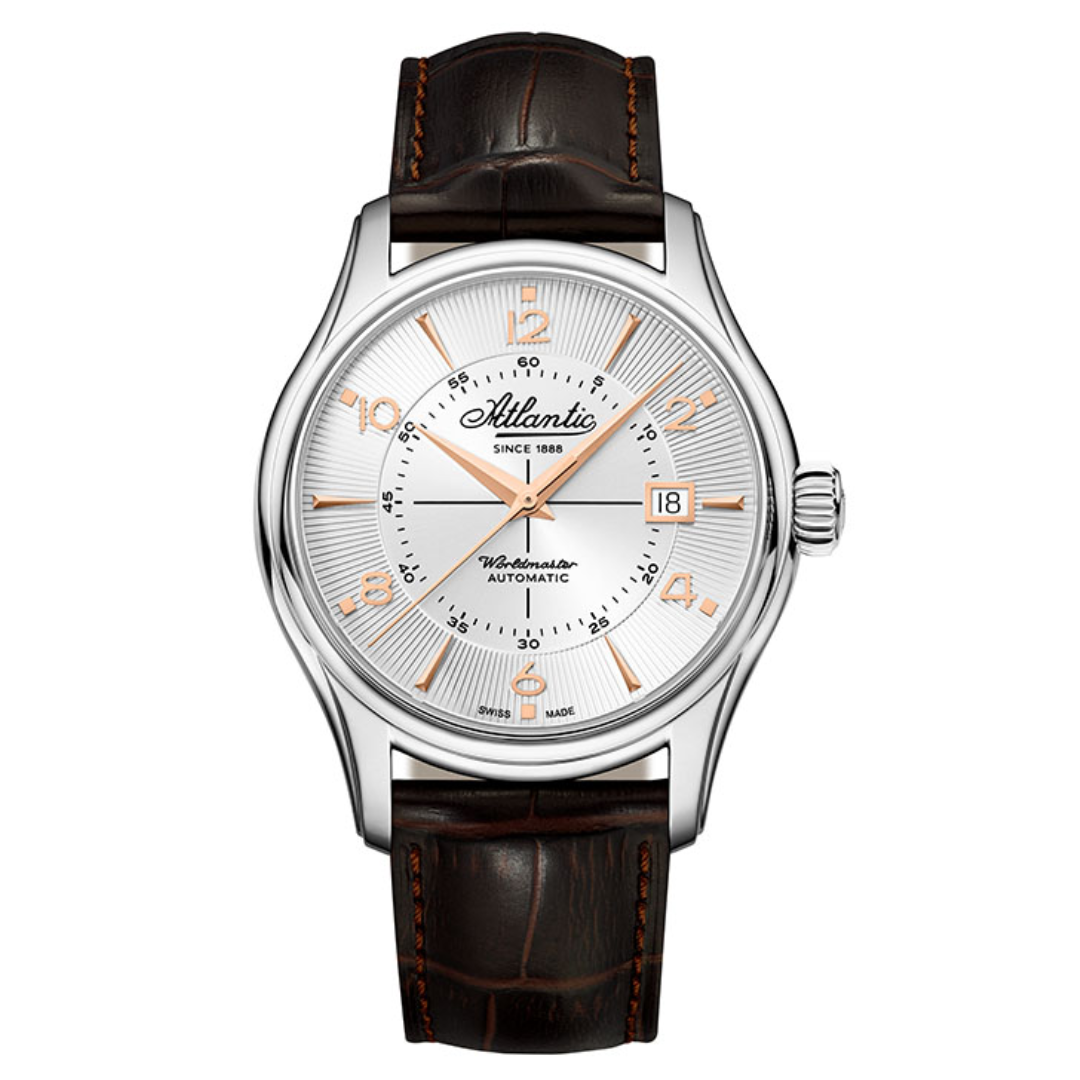 Atlantic Worldmaster 1888 Automatik Vintage Edition 40 mm | Silber und Roségold - 55750.41.25R-chronolounge