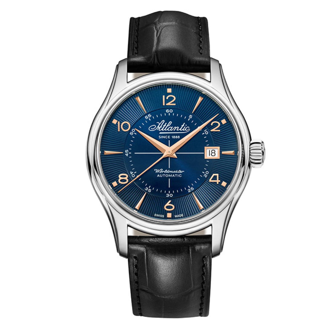 Atlantic Worldmaster 1888 Automatik Vintage Edition 40 mm | Blau und Roségold - 55750.41.55R-chronolounge