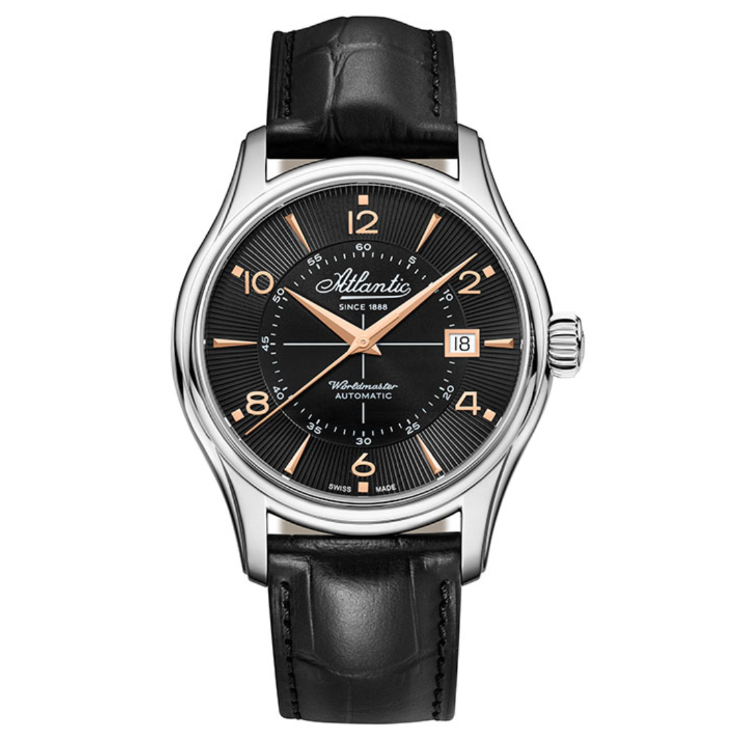 Atlantic Worldmaster 1888 Automatik Vintage Edition 40 mm | Schwarz und Roségold - 55750.41.65R-chronolounge