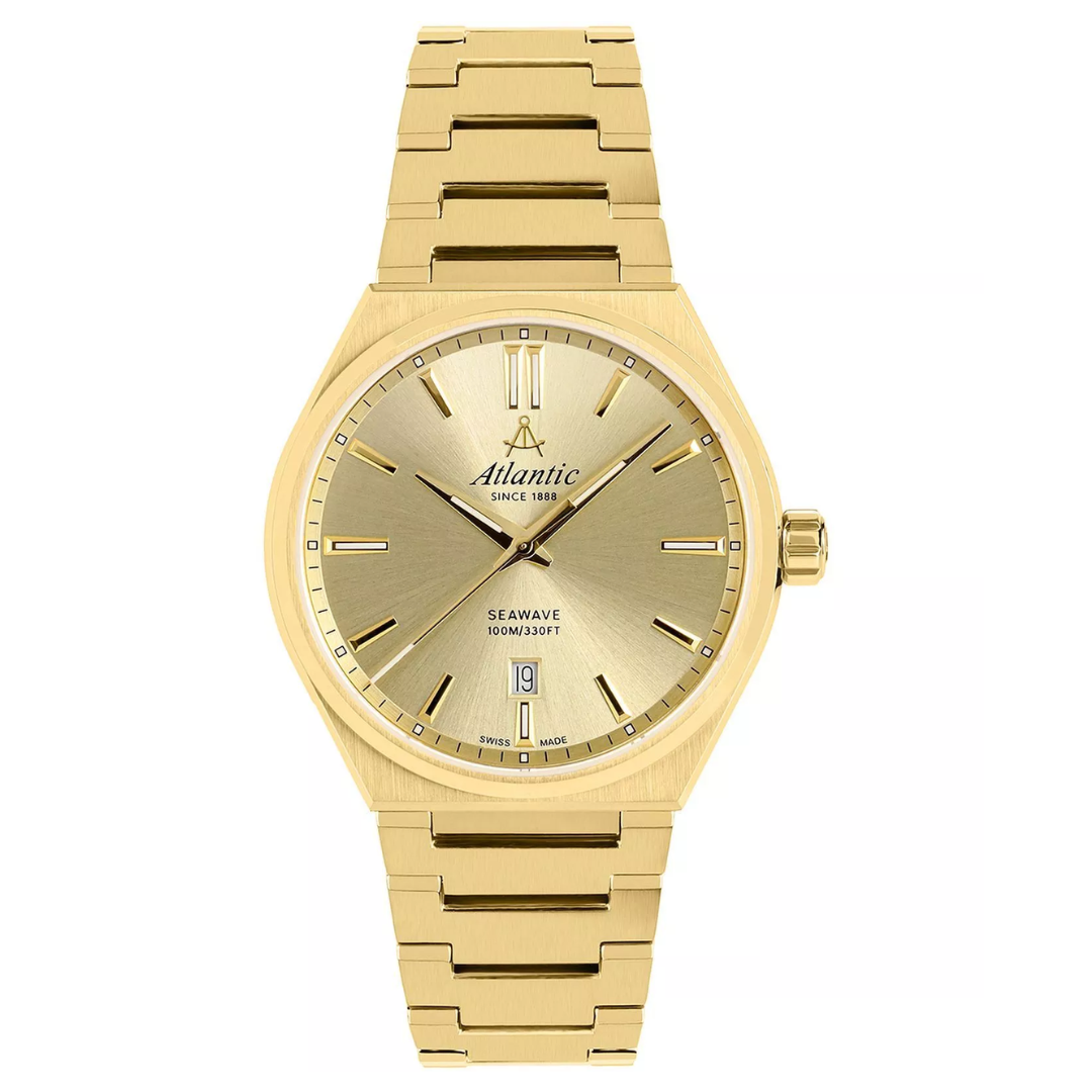 Atlantic Seawave Herren | Gelbgold | PVD | Champagner | Zifferblatt - 58366.45.31-chronolounge