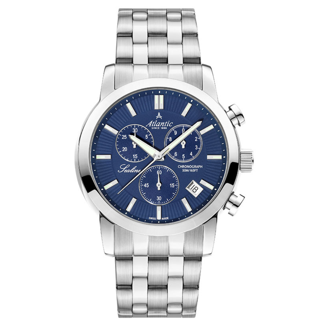 Atlantic Sealine Herren Chrono Blau Steel - 62455.41.51-chronolounge