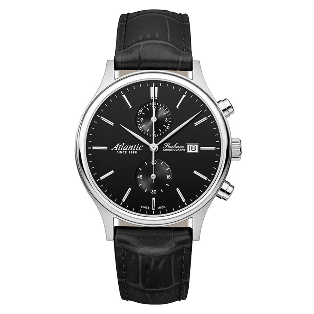 Atlantic Seabase Chronograph NM | Schwarz/Stahl - 64452.41.61-chronolounge