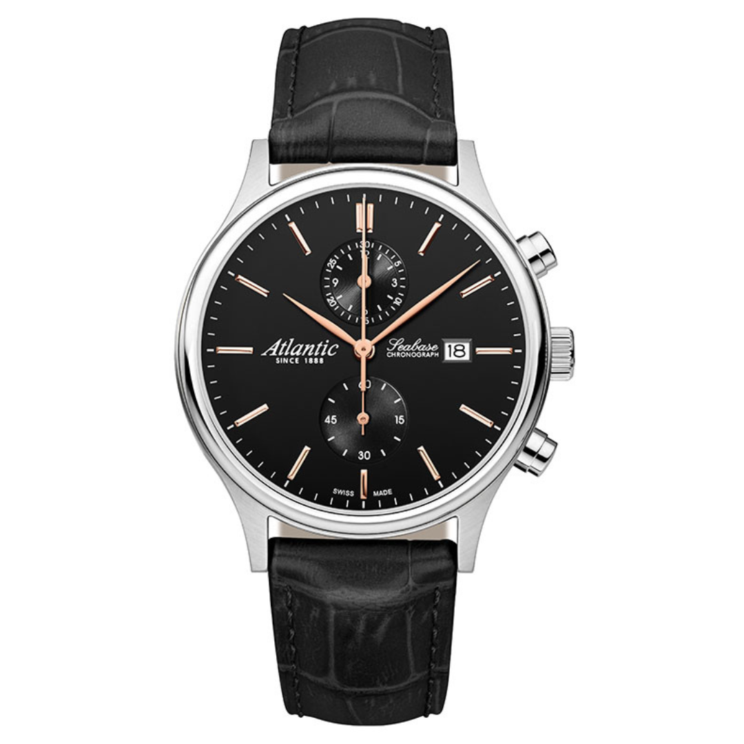 Atlantic Seabase Chronograph NM | Schwarzes Zifferblatt - 64452.41.61R-chronolounge