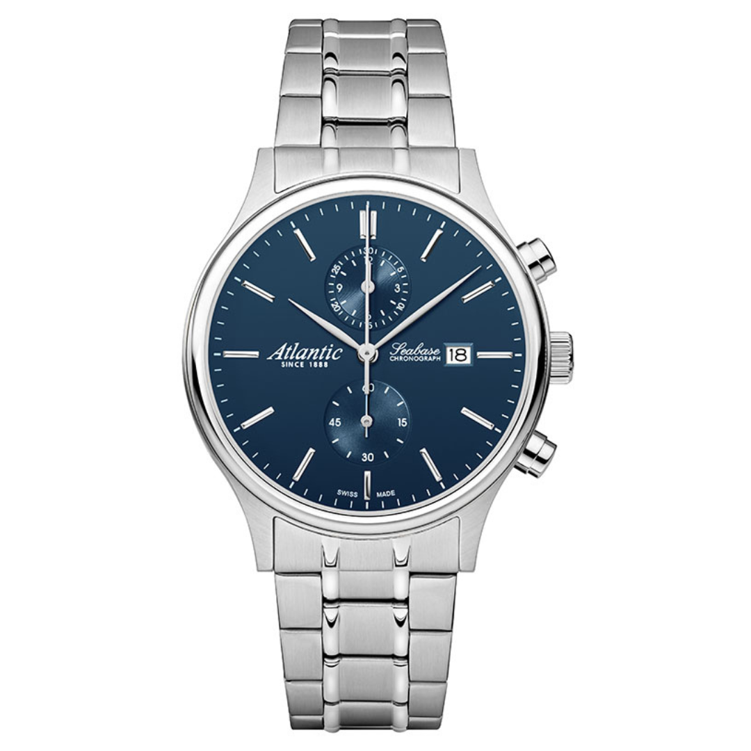 Atlantic Seabase Chronograph NM Stahl Blau - 64457.41.51-chronolounge