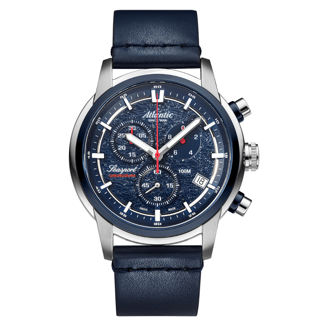 Atlantic Seasport ND Chronograph Blau/Leder - 87461.47.51-chronolounge