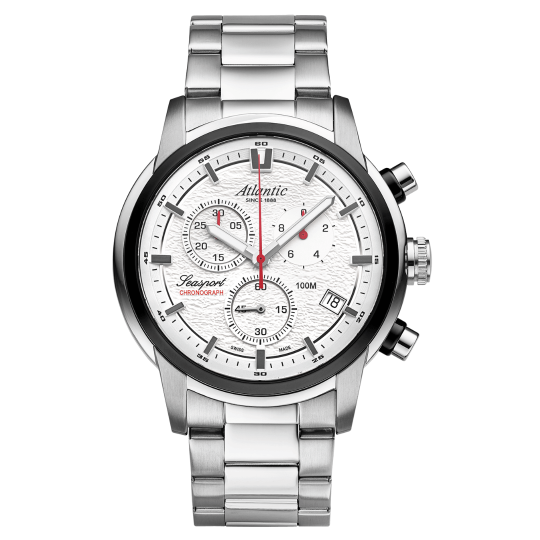 Atlantic Seasport ND Chronograph Weisser Stahl - 87466.42.21-chronolounge