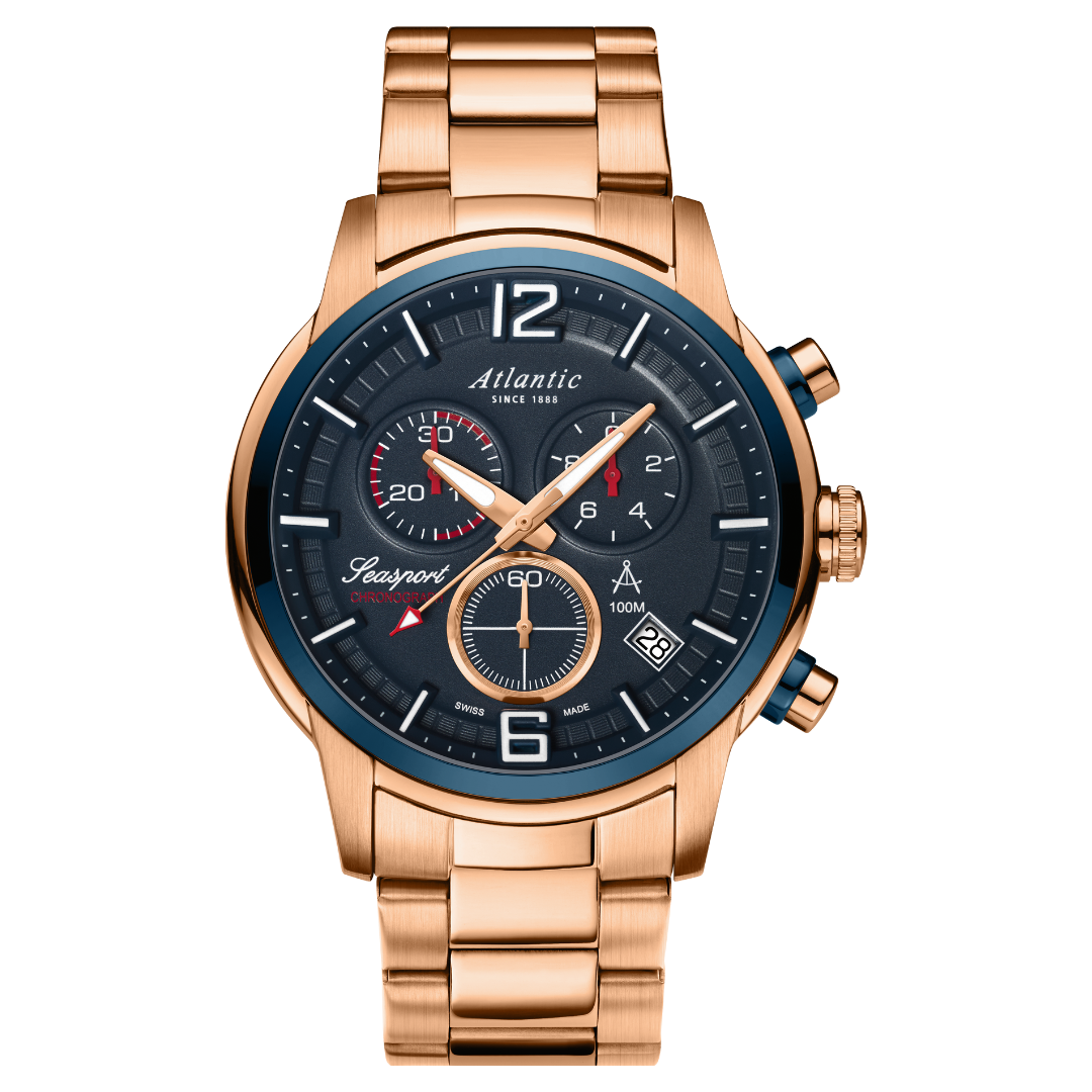 Atlantic Seasport Chronograph Roségold PVD | Stahl - 87466.44.55-chronolounge