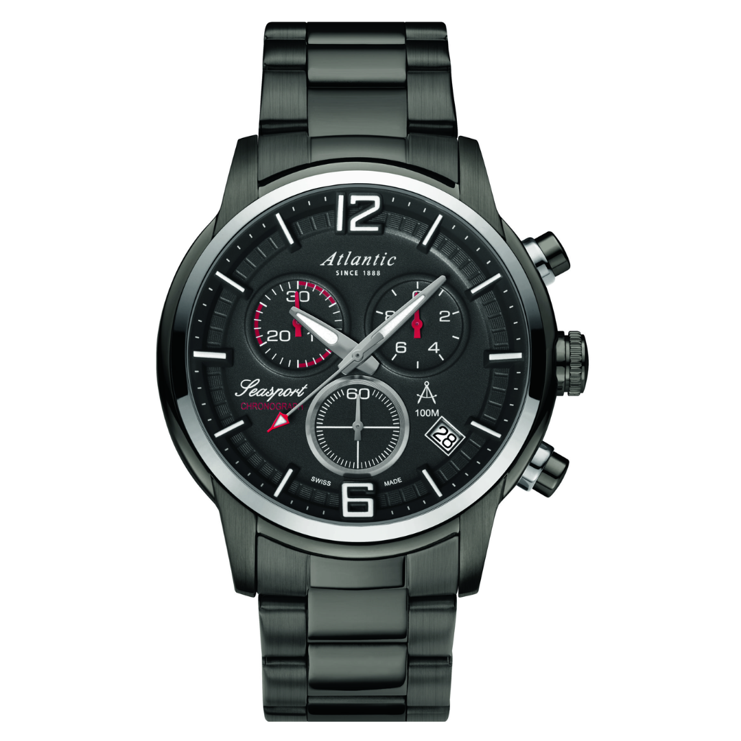 Atlantic Seasport Chronograph Anthrazit PVD - 87466.46.45-chronolounge