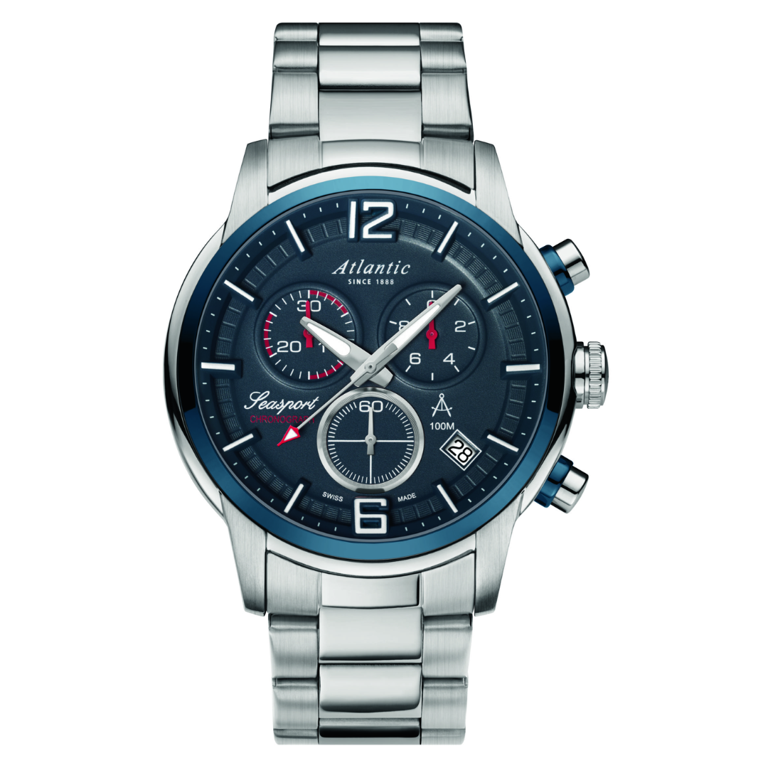 Atlantic Seasport Chronograph aus blauem Stahl - 87466.47.55-chronolounge