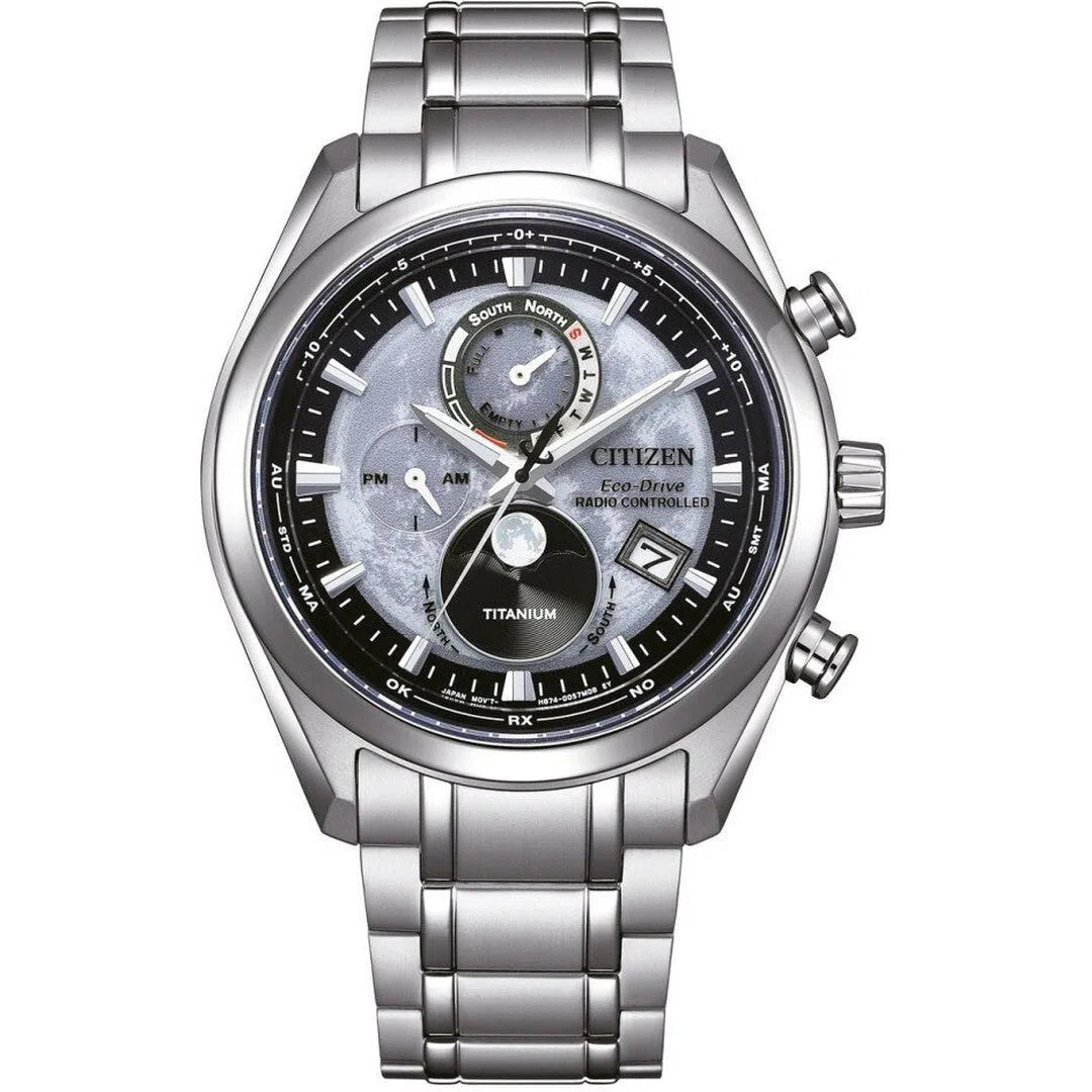 Citizen Tsuki-yomi A-T Eco-Drive Radio Controlled Moonphase - BY1010-81H-chronolounge