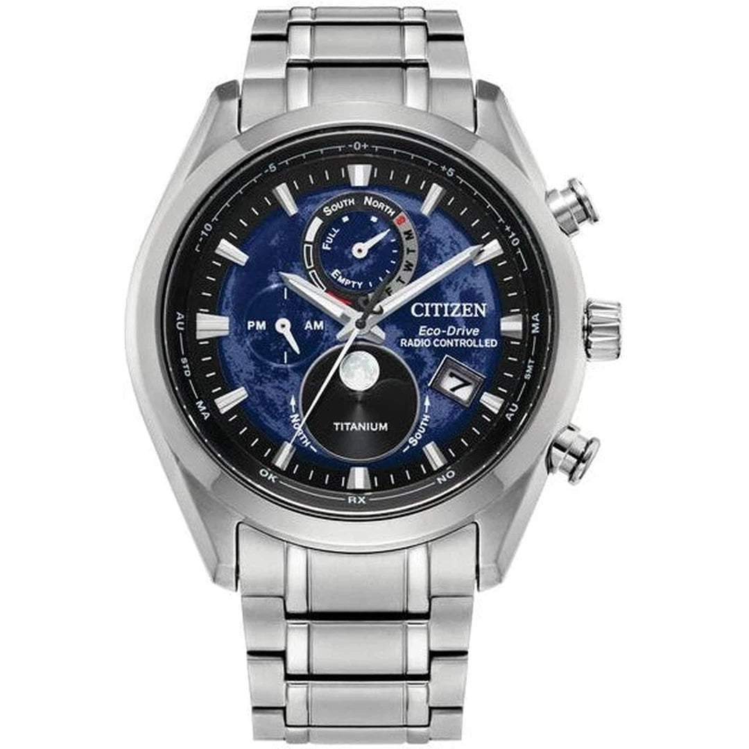 Citizen Tsuki-yomi A-T Eco-Drive Radio Controlled Moonphase - BY1010-81L-chronolounge