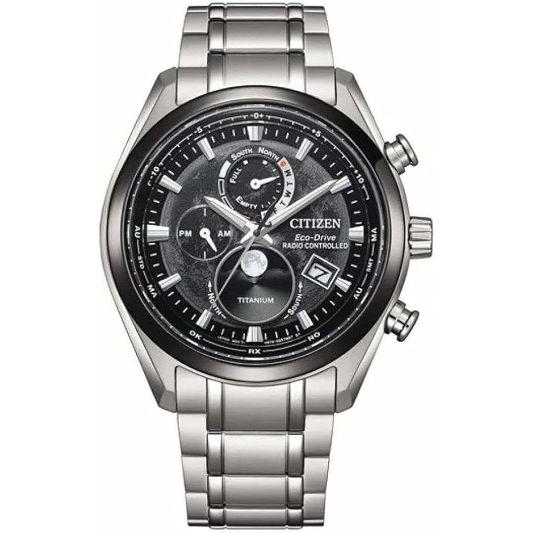 Citizen Tsuki-yomi A-T Eco-Drive Radio Controlled Moonphase - BY1018-80E-chronolounge