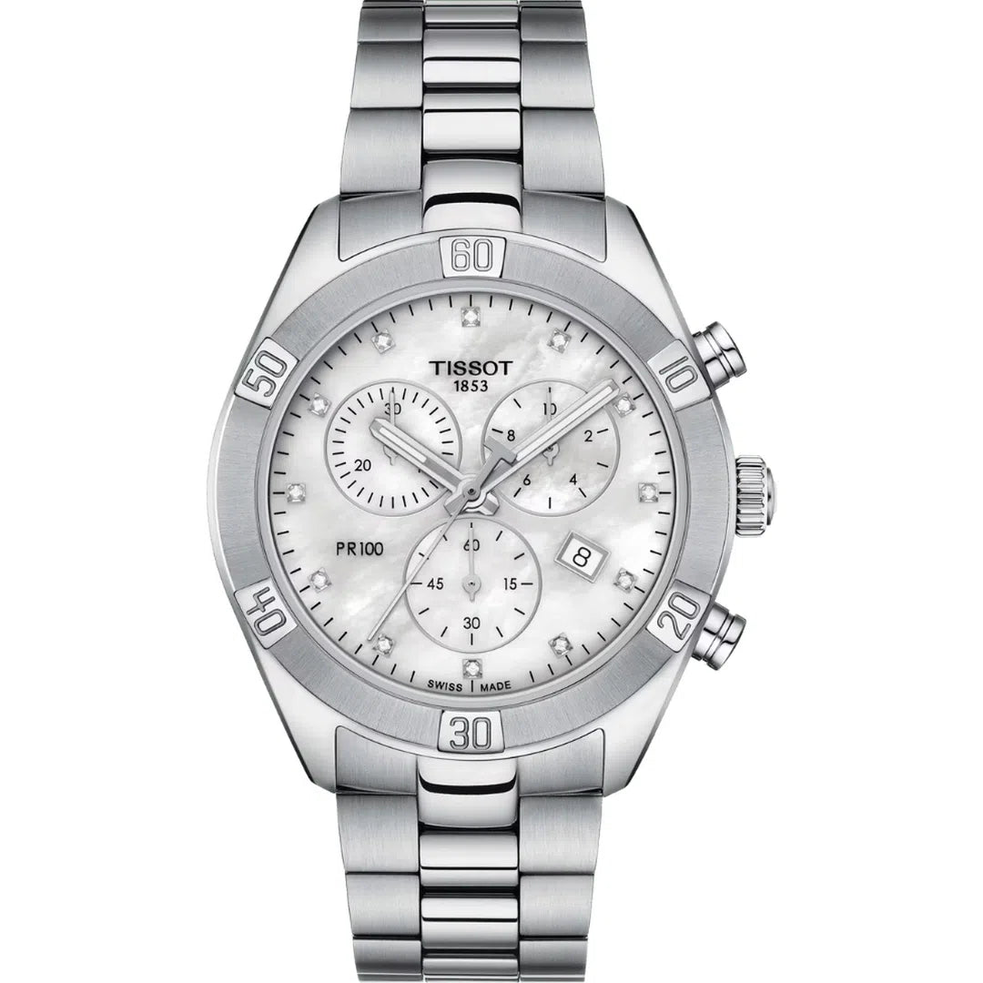 Tissot Pr 100 Sport Chic Quartz Chronograph Lady - T101.917.11.116.00-chronolounge