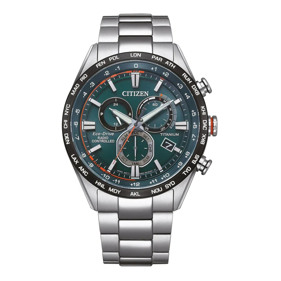 Citizen Chrono Super Titanium Eco-Drive Radio Controlled - CB5946-82X-chronolounge