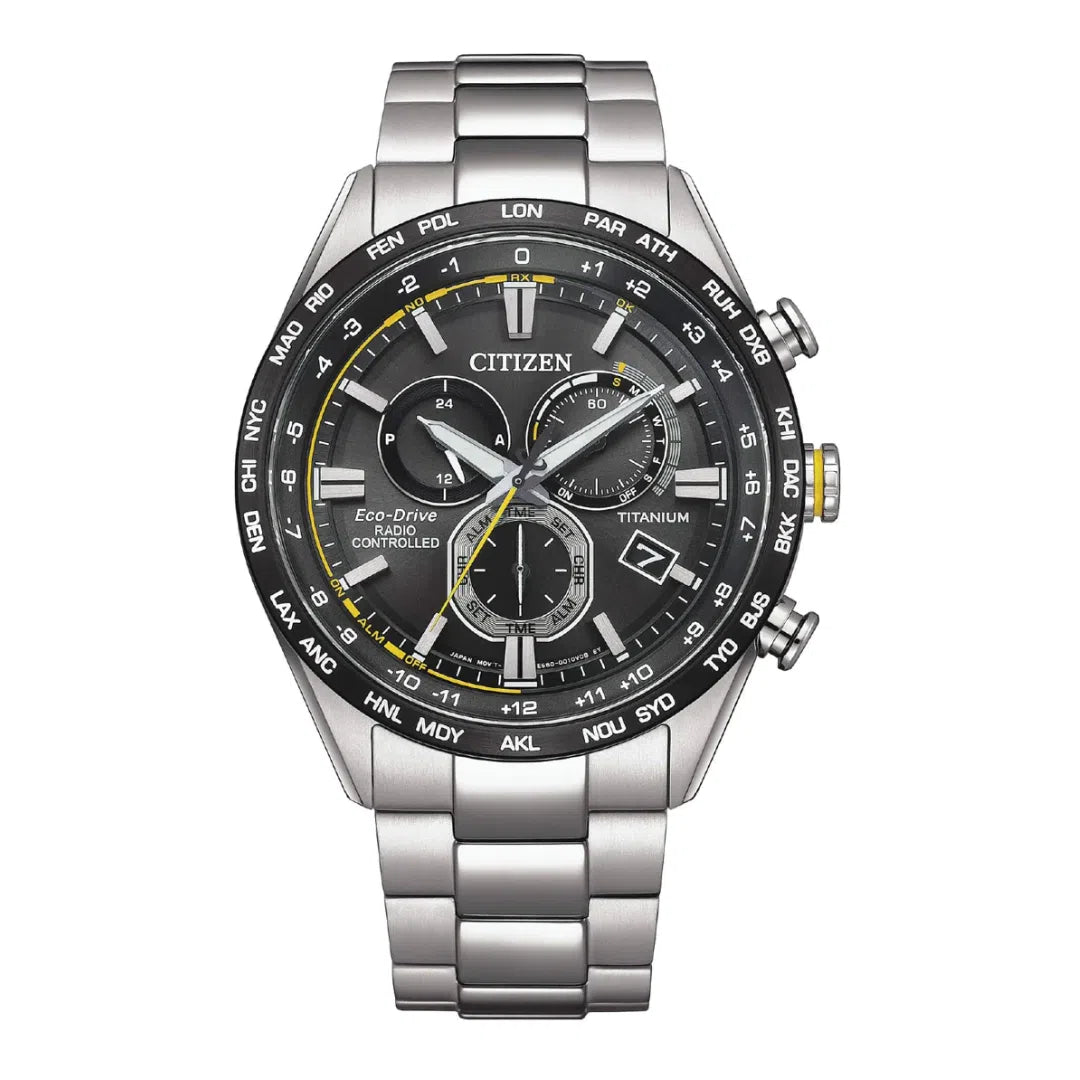 Citizen Chrono Super Titanium Eco-Drive Radio Controlled - CB5947-80E-chronolounge