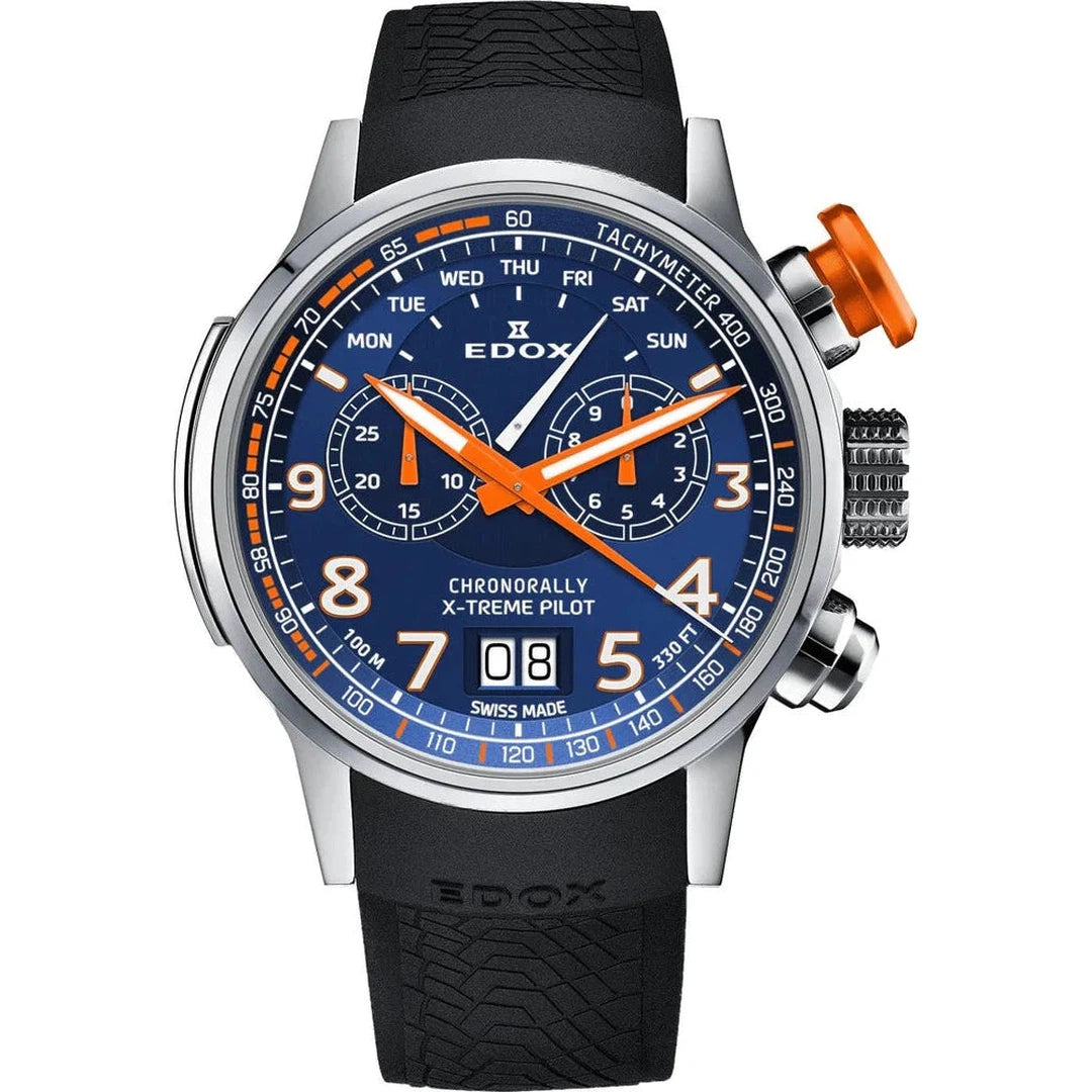 Edox Chronorally Chronograph - 38001 TINOCA BUO3-chronolounge