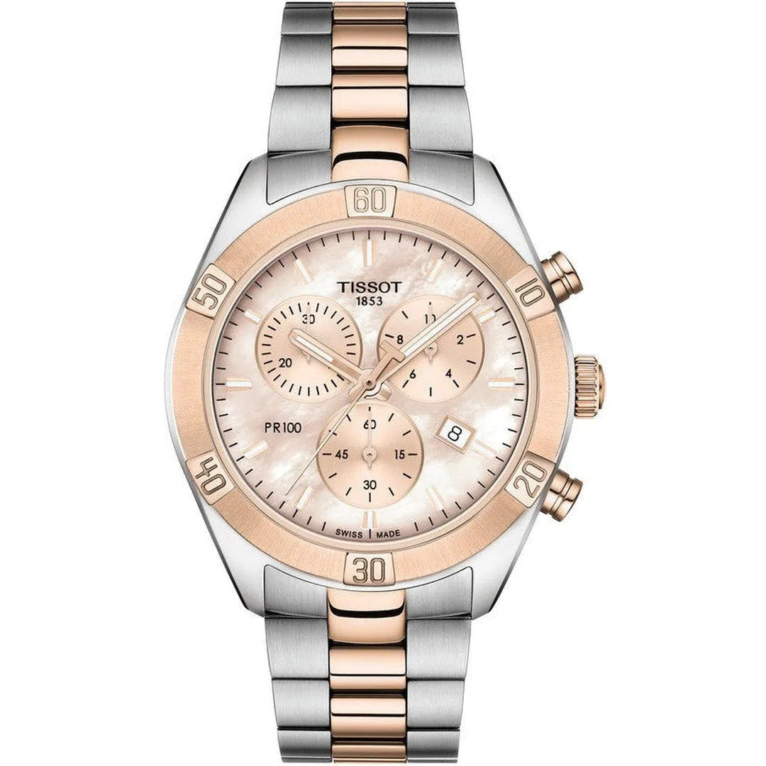 Tissot Pr 100 Sport Chic Quartz Chronograph Lady - T101.917.22.151.00-chronolounge