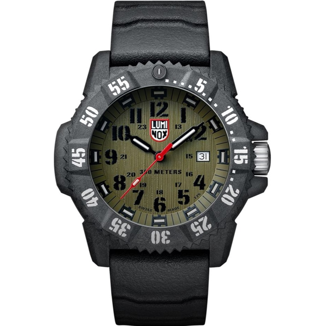 Luminox Master Carbon SEAL Green Black Rubber - XS.3813-chronolounge